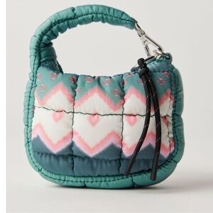 NWT Free People x FP Movement Quilted Printed Micro Pouch